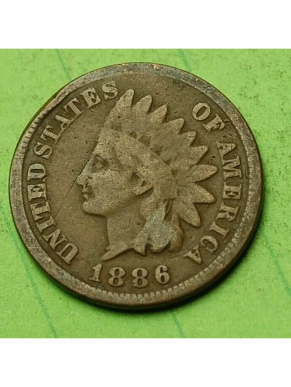 X432 1886 Indian Head Cent Penny 1c - Check Out Our Store old coin